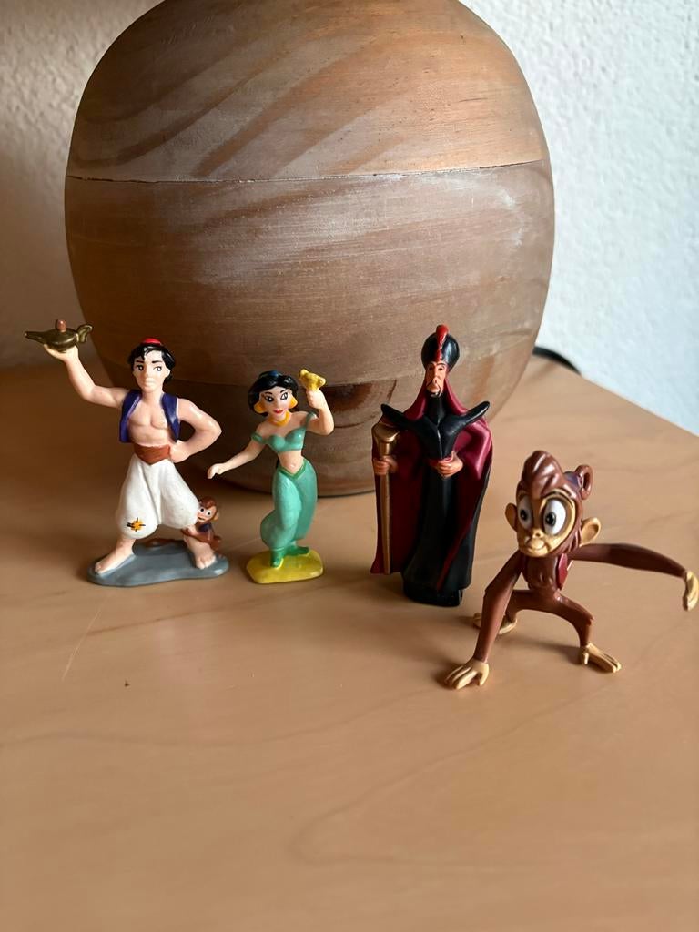 Disney Aladdin figuren set - Aladdin, Jasmine, Jafar, Abu, Ophalen of Verzenden, Overige figuren, Gebruikt, Beeldje of Figuurtje