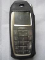 Nokia 3650 met lederen hoes, Telecommunicatie, Mobiele telefoons | Nokia, Gebruikt, Overige modellen, Verzenden, Zwart