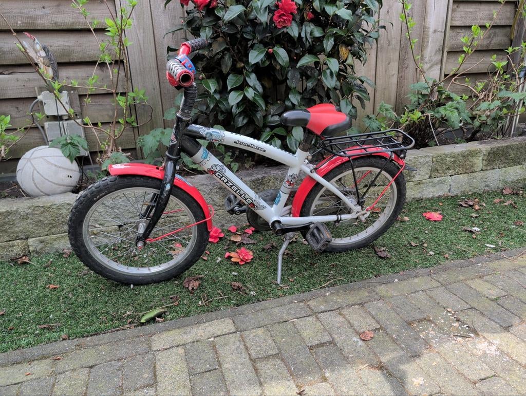 Gazelle kinderfiets 16 inch - Wit/Rood, Ophalen of Verzenden, Gebruikt, 16 tot 20 inch, Gazelle