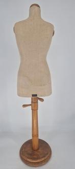 Vintage paspop met houten standaard, Ophalen of Verzenden