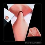 Dennis Gadgets: 100 % zijden stropdas ( 3 delig !! ) DG 3098, Ophalen of Verzenden, Nieuw, Roze, Effen