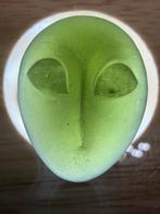 Moldaviet Alien Hoofd - Uniek Groen Tektiet Kunstwerk, Ophalen of Verzenden, Mineraal