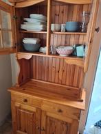 Buffetkast grenen, Huis en Inrichting, Kasten | Buffetkasten, Ophalen, Gebruikt, 100 tot 150 cm, Glas