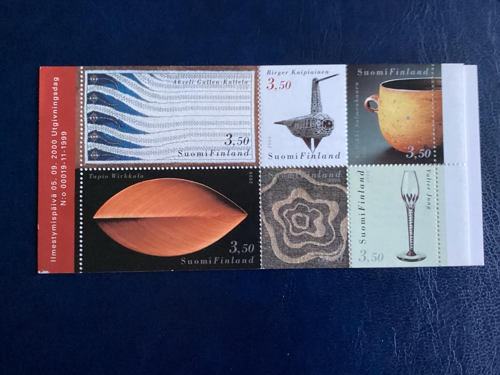 Finse postzegels 2000 - Kunst & Design (6 stuks), Postzegels en Munten, Postzegels | Thematische zegels, Ophalen of Verzenden