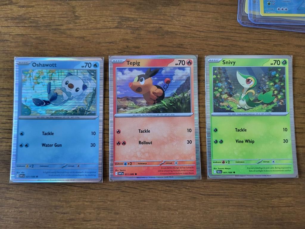 Oshawott, Tepig en Snivy Pokémon promo kaarten, Ophalen of Verzenden, Zo goed als nieuw