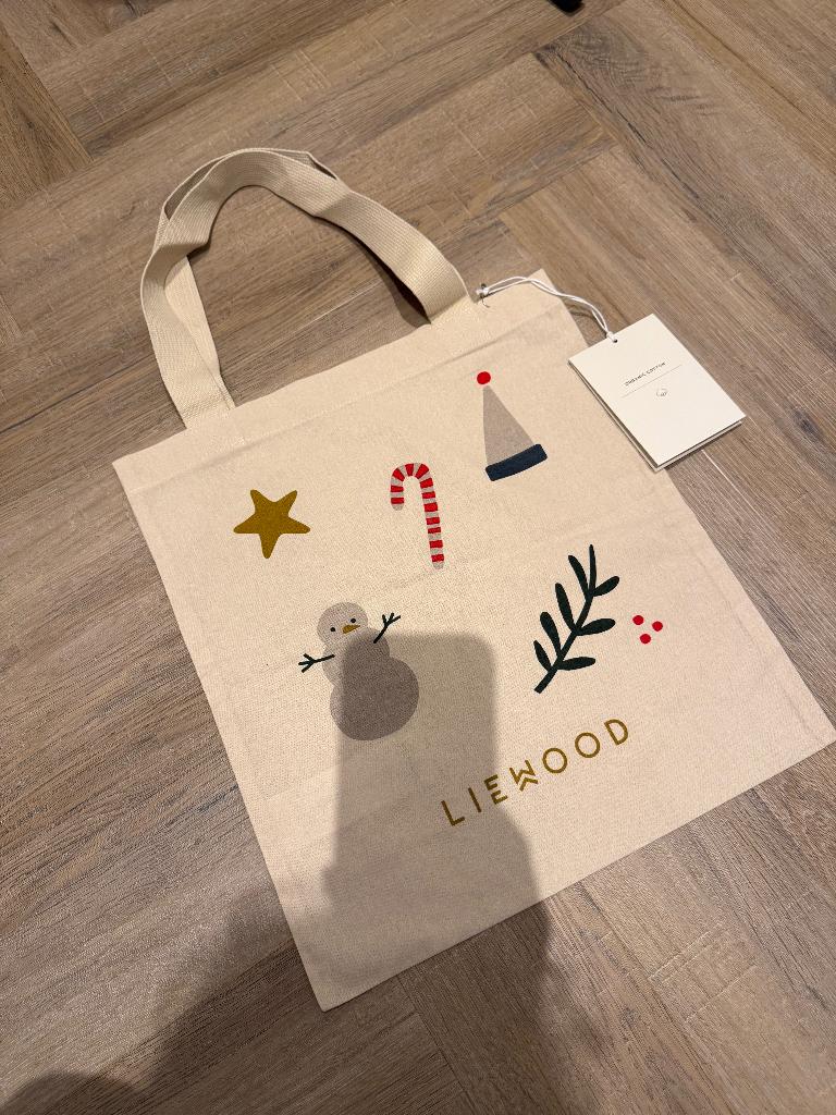 Nieuw wit Liewood katoen tote bag shopper tas kerst 6040, Ophalen of Verzenden, Nieuw, Wit, Shopper
