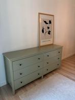 Koppang ladekast met 6 lades - Groen gelakt, Huis en Inrichting, Ophalen, Gebruikt, 5 laden of meer, 150 tot 200 cm