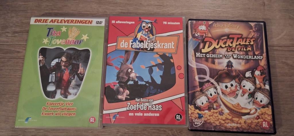 3 DVD's: Tita Tovenaar, Fabeltjeskrant, DuckTales Film, Avontuur, Gebruikt, Alle leeftijden, Ophalen of Verzenden