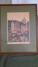 Pentekening in zwart van Marius Janssen, Antiek en Kunst, Kunst | Etsen en Gravures, Ophalen