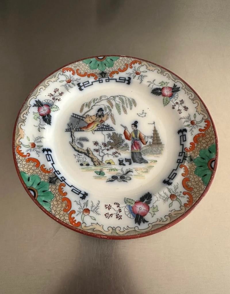 Chinees porceleinen bord Petrus Regout Maastricht, Ophalen of Verzenden