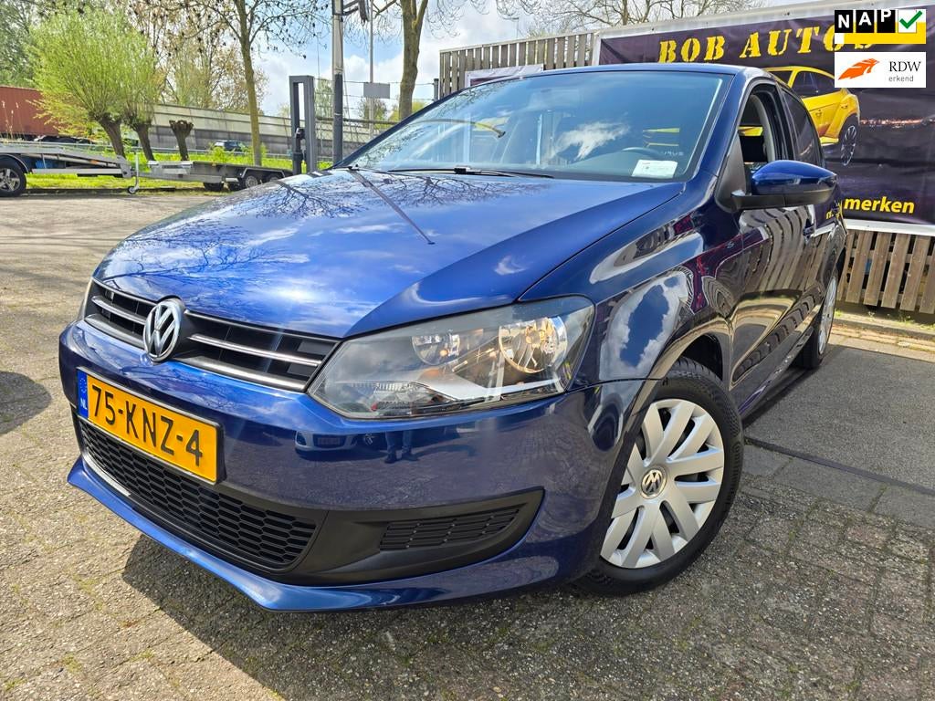 Volkswagen Polo 1.4-16VComfortline/1e eigenaar/nap/airco/nav, Auto's, Voorwielaandrijving, 86 pk, 4 cilinders, Blauw
