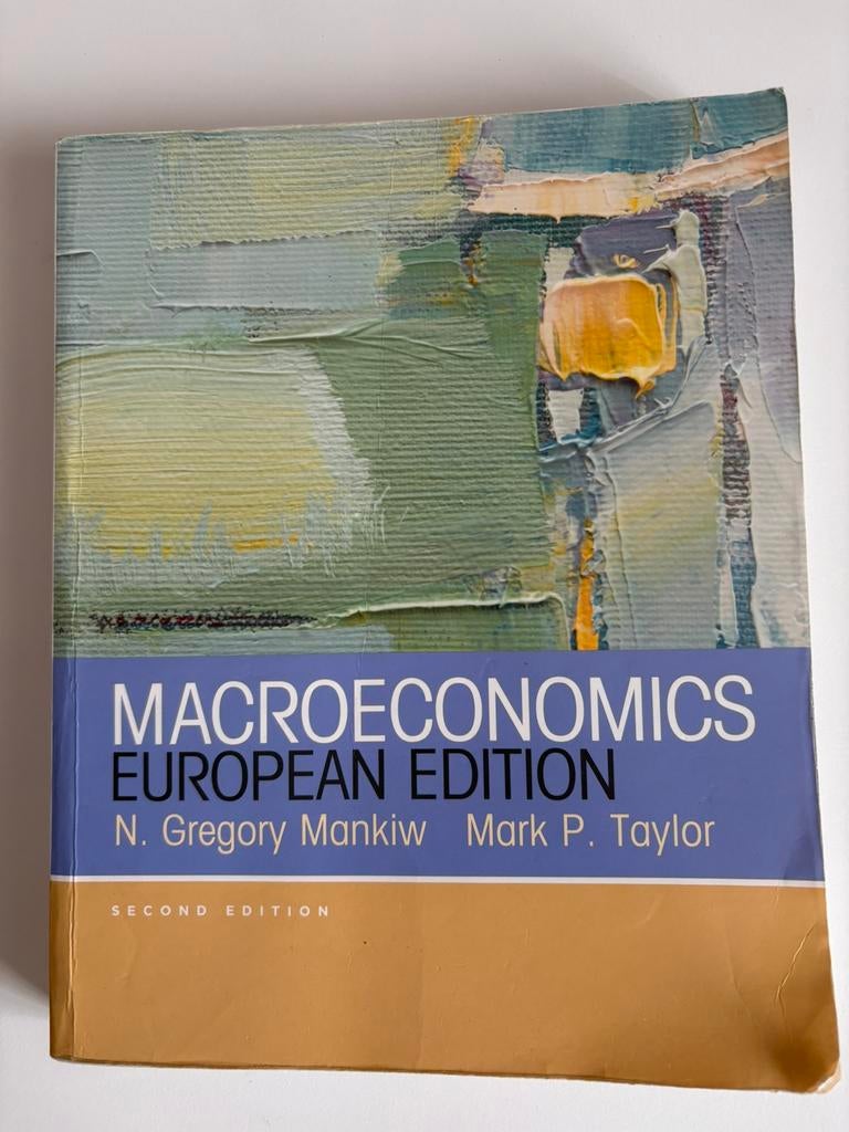 Macroeconomics european edition, Boeken, Ophalen of Verzenden, Beta, Gelezen, WO