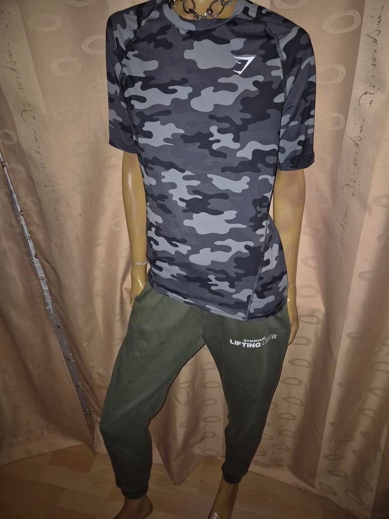 Gymshark sportbroek groen maat M origineel, Fitness, Maat 48/50 (M), Gymshark, Nieuw