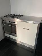 Pelgrim Gasfornuis met Oven en Werkblad - RVS, Ophalen, Gebruikt, 60 cm of meer, 4 kookzones