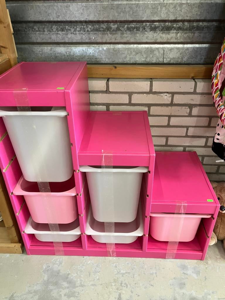 Ikea trofast speelgoedkast inclusief bakken, Gebruikt, Kast, Ophalen of Verzenden, 75 tot 100 cm