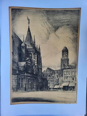 Lücker, Eugène  - Zwolle St. Michaelskerk en Markt Grote Ets beschikbaar voor biedingen