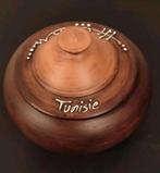 Tunesië, kado, houten pot, Huis en Inrichting, Ophalen of Verzenden, Nieuw, Hout, Minder dan 25 cm