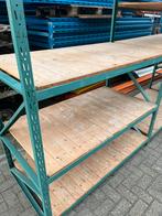 Grootvakstelling met houten Magazijnkast legbordstelling ️, Ophalen of Verzenden, Gebruikt, 250 mm of meer