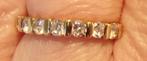 Geelgouden ring met CZ’s – verlovings- of trouwring, Verzenden, Met edelsteen, Dame, Goud