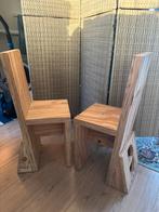 2 stevige kinderstoelen multiplex, Kinderen en Baby's, Kinderstoelen, Ophalen, Gebruikt, Overige typen, Aanschuifbaar