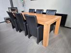 Eikenhouten eettafel, Huis en Inrichting, Ophalen, 100 tot 150 cm, Eikenhout, 200 cm of meer