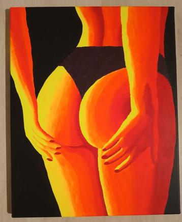 Billen! Erotisch schilderijtje (+blacklight)(40*50cm) beschikbaar voor biedingen
