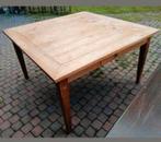 Vintage teakhouten tafel met mooie robuuste uitstraling., Huis en Inrichting, Tafels | Eettafels, Ophalen, 100 tot 150 cm, 50 tot 100 cm
