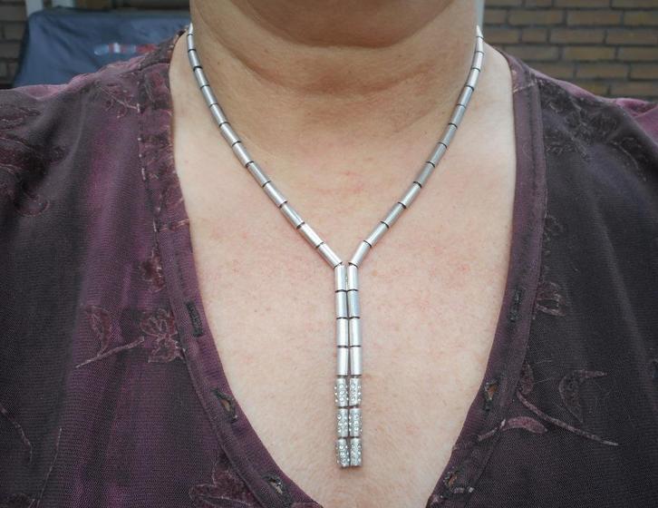 Zilveren prachtig verstelbaar collier Esprit nr.1165, Sieraden, Tassen en Uiterlijk, Kettingen, Zo goed als nieuw, Zilver, Zilver