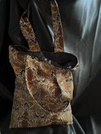 Handgemaakte Batik Totebag met zwarte binnenvoering en vakje, Verzenden, Nieuw, Zwart