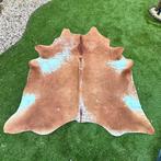 Grote echte koeienhuid ca. 4 m² – bruin wit, Huis en Inrichting, Stoffering | Tapijten en Kleden, Ophalen of Verzenden, Zo goed als nieuw