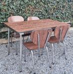 Formica tafel met 6 stoelen, Ophalen, Overige materialen, Gebruikt, 100 tot 150 cm