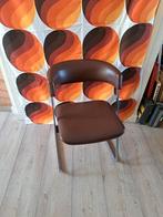 Vintage Design Side Chair Thereca, Huis en Inrichting, Stoelen, Ophalen, Zo goed als nieuw, Bruin, Eén