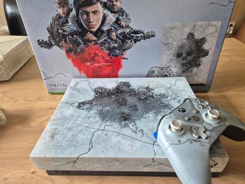 Xbox One x 1TB Gears of War Limited edition in doos 4k, Spelcomputers en Games, Spelcomputers | Xbox One, Zo goed als nieuw, Xbox One