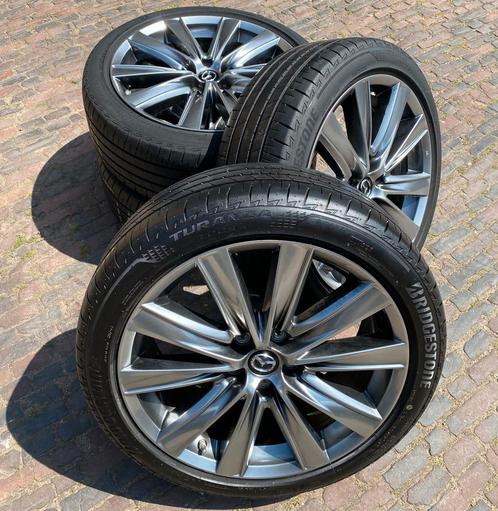 ALS NIEUWE 19” Mazda 6 velgen + 225/45 R19 Bridgestone, Auto-onderdelen, Banden en Velgen, Banden en Velgen, Zomerbanden, 19 inch