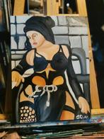 Vrouw in lingerie - Origineel schilderij, Ophalen of Verzenden