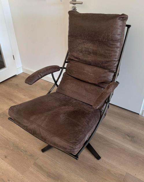 Draaifauteuil Tiberius (60% leer, 40% microvezel), Huis en Inrichting, Fauteuils, Zo goed als nieuw, Leer, Overige materialen