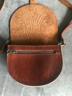 Leren damestasje / schoudertas Vintage Griekenland Kouros., Sieraden, Tassen en Uiterlijk, Tassen | Damestassen, Ophalen of Verzenden