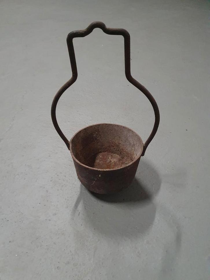 Oude Loodpot met Handvat, Antiek en Kunst, Antiek | Koper en Brons, Ophalen of Verzenden