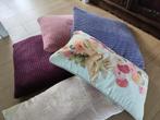 5 Kussens incl. slopen - Zara Home & Ribstof, Ophalen of Verzenden, Zo goed als nieuw, Overige kleuren, Rechthoekig