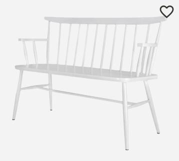 Te koop:BANK voor bij eettafel WIT z.g.a.n. beschikbaar voor biedingen