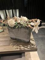 Intratuin bloempot met kunstbloemen, Steen, Minder dan 30 cm, Rond, Ophalen of Verzenden