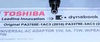 Toshiba Pro PA3378E-1ACA 15V 5A 75W Adapter Delta ADP-75KB B, Computers en Software, Laptop-opladers, Ophalen of Verzenden, Zo goed als nieuw