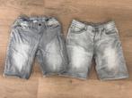 2 grijze korte spijkerbroeken maat 164, Broek, Ophalen of Verzenden, Zo goed als nieuw, Garcia