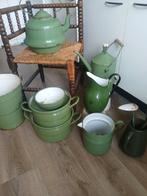 Emaille groen, Ophalen