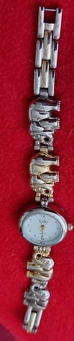 Armband met olifantjes klokje ditto, Sieraden, Tassen en Uiterlijk, Ophalen of Verzenden, Zo goed als nieuw, Zilver