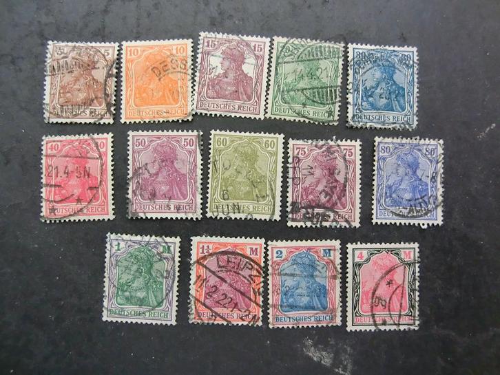 Duitse Rijk serie 140-153 Gestempeld,( aanbieding ), Postzegels en Munten, Postzegels | Europa | Duitsland, Gestempeld, Overige periodes