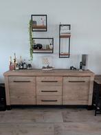 Industrieel Dressoir - Stalen Poten, Houten Blad, Huis en Inrichting, Kasten | Dressoirs, Ophalen, 150 tot 200 cm, Zo goed als nieuw