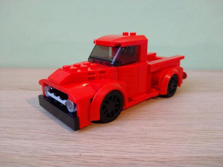 1956 Ford F100 Pick Up truck Lego comptable MOC Blocks Sint, Kinderen en Baby's, Speelgoed | Bouwstenen, Zo goed als nieuw, Overige merken