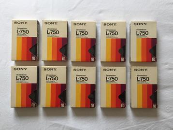 10 Betamax videobanden van hetzelfde merk en lengte 