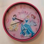 Lief roze Disney klok sneeuwwitje Assepoester Ariel, Kinderen en Baby's, Klok, Ophalen of Verzenden, Zo goed als nieuw